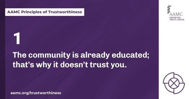 Principle 1 from AAMC Principles of Trustworthiness