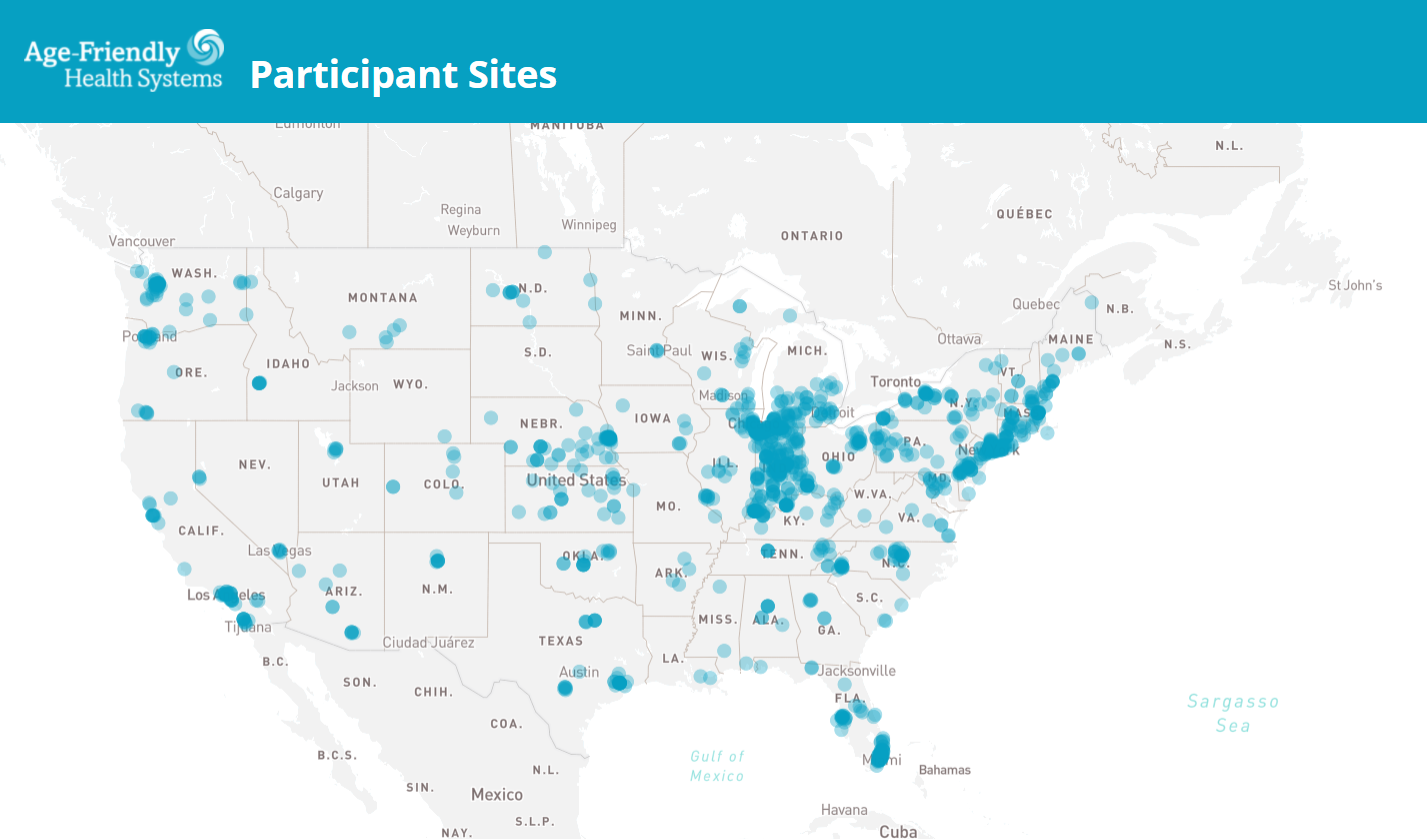 Age-Friendly Health Systems Recognized Sites Map