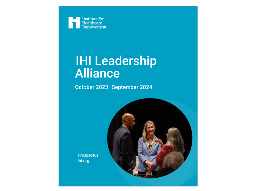 IHI Leadership Alliance prospectus IHI Leadership Alliance prospectus cover
