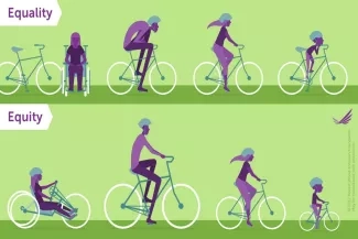 Difference Between Equality and Equity (© 2017 Robert Wood Johnson Foundation) Difference Between Equality and Equity (© 2017 Robert Wood Johnson Foundation)